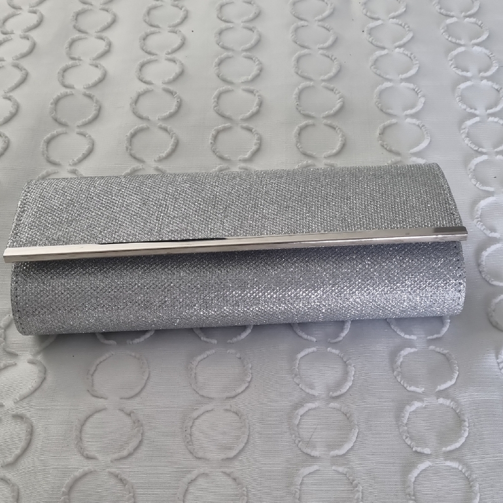 Elegant Silver Clutch Bag